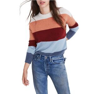Madewell Crofton Wool Alpaca Blend Stripe Pullover Sweater